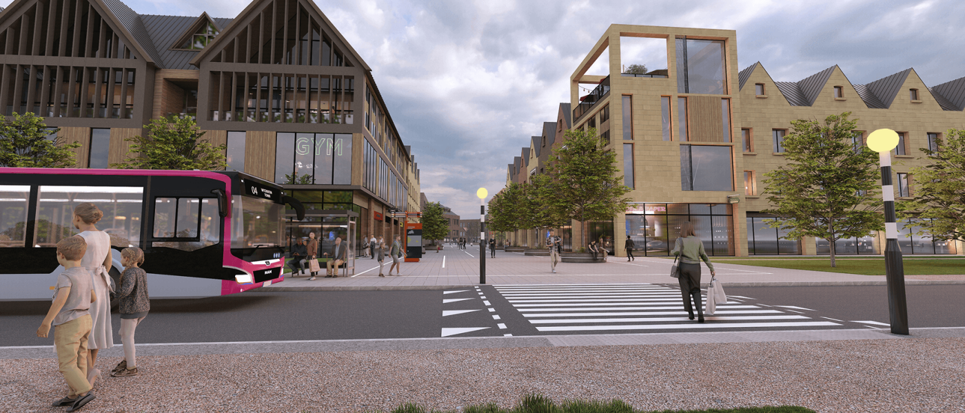 Entrance to town centre high street